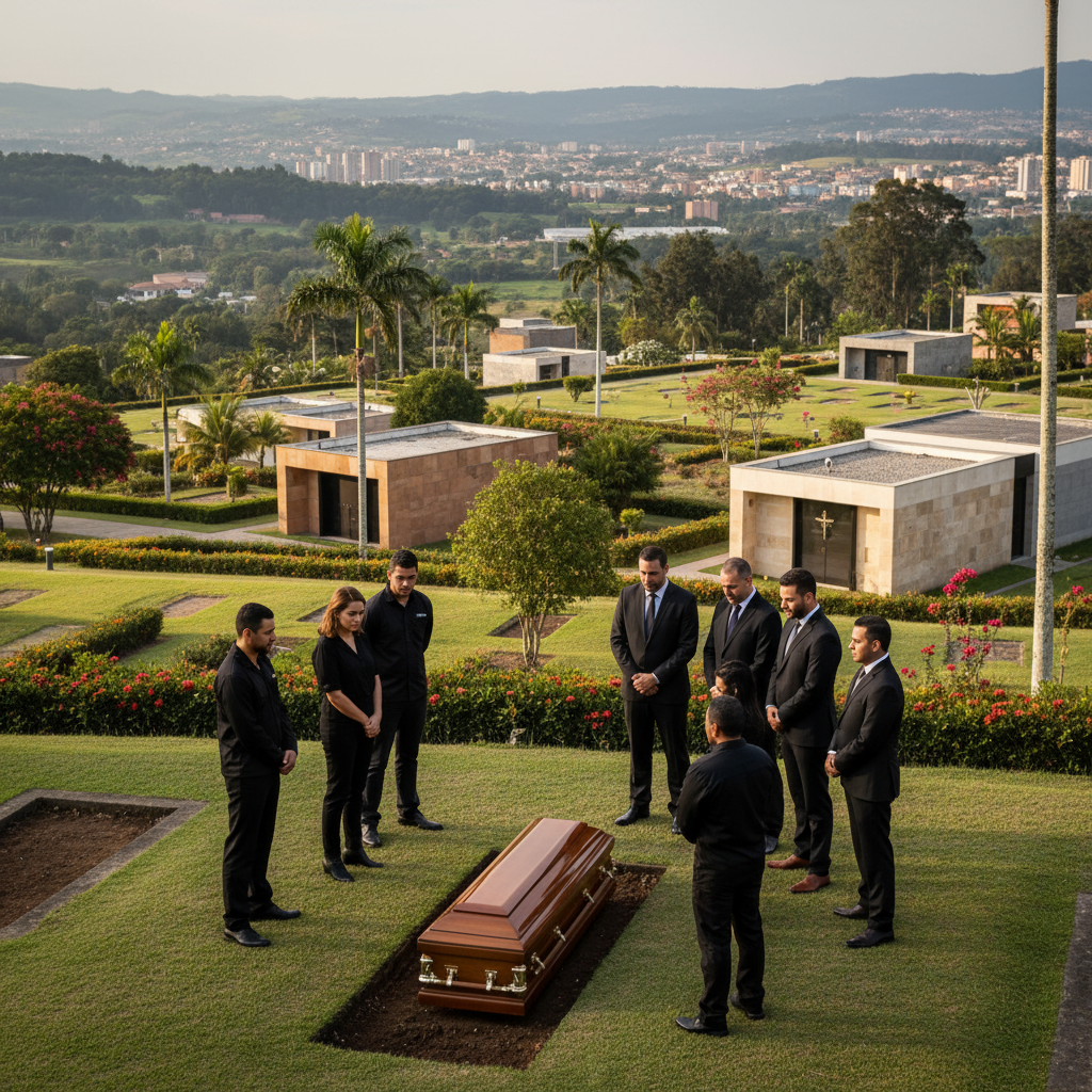 Rito de inhumación en Campos de Paz Medellín